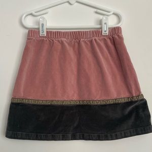 Pink Velvety Girls Skirt.